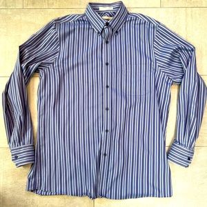 Mens Nordstrom Wrinkle Free button down shirt - cool hues of blue/periwinkle